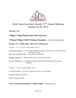 NABS 2015 Agenda - North American Burn Society (NABS)