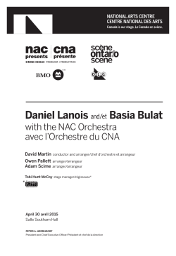 Daniel Lanois and/et Basia Bulat