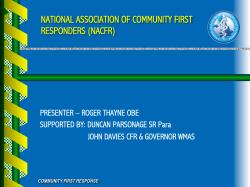 Presentation given by NACFR to NASRMF