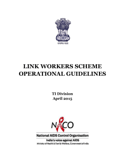 LINK WORKERS SCHEME OPERATIONAL GUIDELINES