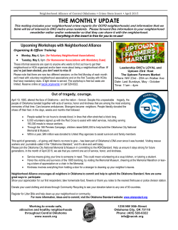 Informational Insert for April 2015 Mailing