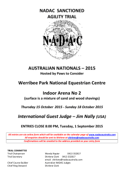 Schedule - NADAC Australia