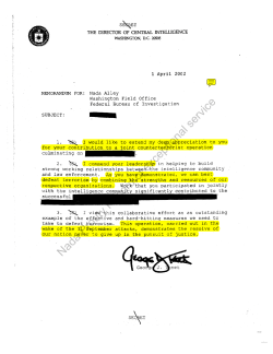 Letter of Commendation from Director of CIA