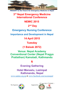 14 April 2nd Day of 3rd NEMIC Emergency Nursing Conference
