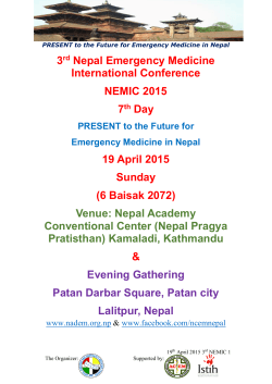 3rd Nepal Emergency Medicine International Conference NEMIC