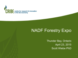 NADF Forestry Expo, CRIBE, Scott Wiebe