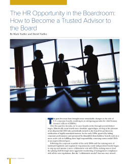 The HR Opportunity in the Boardroom: How to Become a Trusted