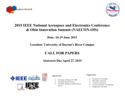 Call for Papers - National Aerospace & Electronics Conference