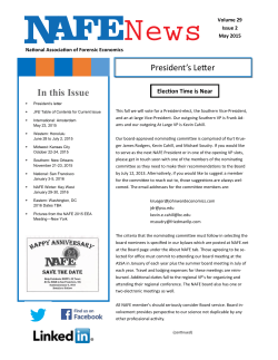 NAFE News May 2013 - National Association of Forensic Economics