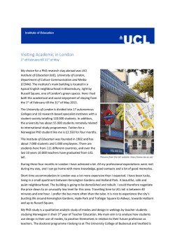 Visiting Academic in London