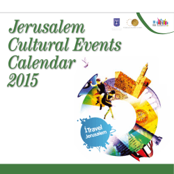Jerusalem Cultural Events Calendar 2015