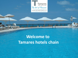 Tamares chain 2015 Hotels Presentation