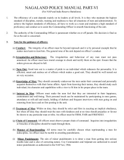 Nagaland Police Manual Part VI