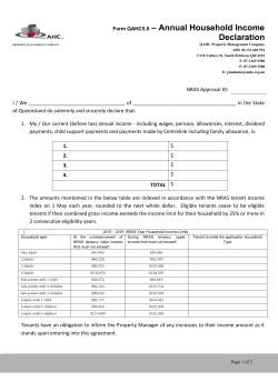 NAHC Household Income Declaration Form