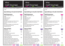 Price list - Nail Lounge Drogheda