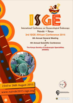 Nairobi â¢ Kenya - 3rd ISGE African Conference