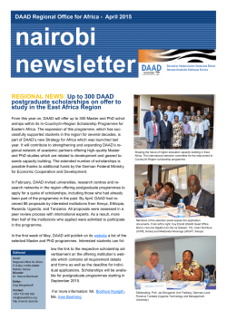 DAAD Newsletter April 2015