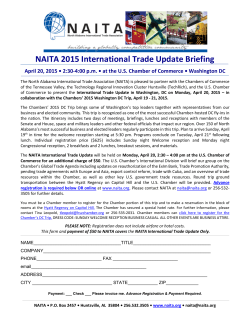 NAITA 2015 International Trade Update Briefing