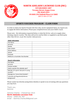 sports voucher program â claim form