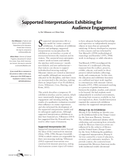 Supported Interpretation: Exhibiting for Audience Engagement