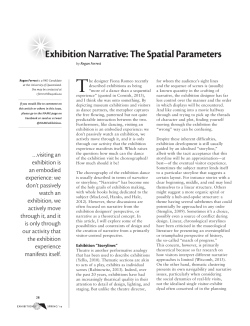 Exhibition Narrative: The Spatial Parameters