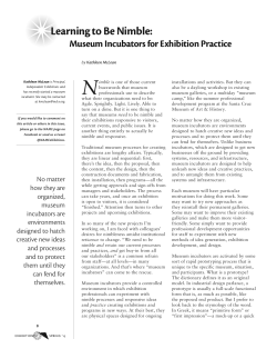 Learning to be Nimble: Museum Incubators for Exhibition Practice