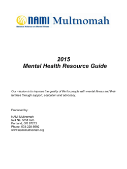 2015 NAMI Mental Health Resource Guide