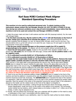 Karl Suss MJB3 Contact Mask Aligner Standard Operating Procedure