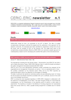 CERIC-ERIC newsletter n.1