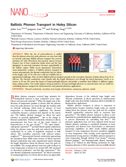 Ballistic Phonon Transport in Holey Silicon