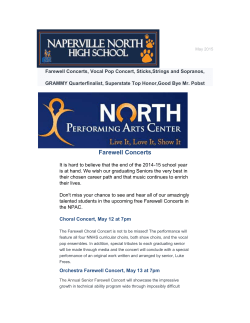Farewell Concerts - Naperville Community Unit School District 203