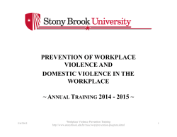 prevention of workplace violence and domestic violence in the