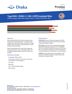 15 Type RHH RHW-2 USE-2 EPR Insulated Wire