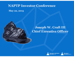 NAPTP 2015 MLP Investor Conference Presentation