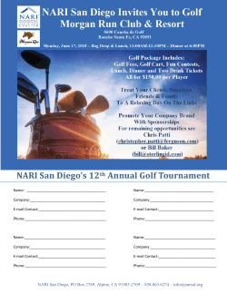 NARI San Diego`s 12th Annual Golf Tournament