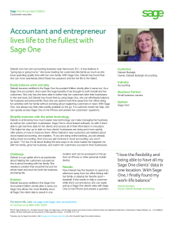 Accountant and entrepreneur lives life to the fullest with Sage One