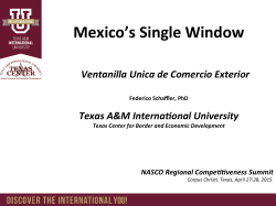 Mexico`s Single Window