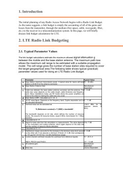 2. LTE Radio Link Budgeting