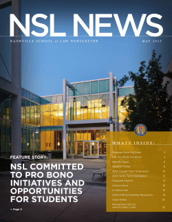 Newsletter - Nashville School of Law