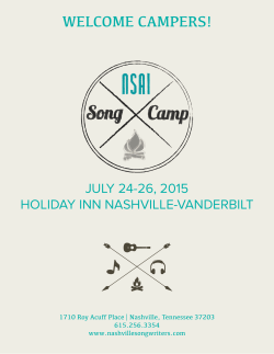 welcome campers! - Nashville Songwriters Association International