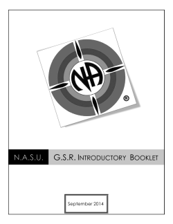 NASU GSR Introduction Booklet