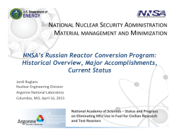 NNSA`s Russian Reactor Conversion Program - nas