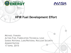 HFIR Fuel Development Effort - Nas