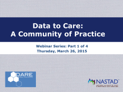 Data to Care: A Community of Practice