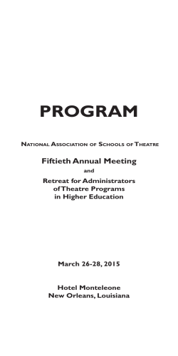 PROGRAM - National Office for Arts Accreditation