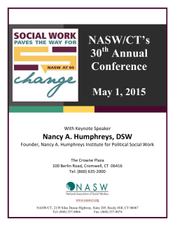 NASW Conference 2015 Brochure - NASW-CT