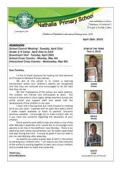 Newsletter Apr 16 - Nathalia Primary School