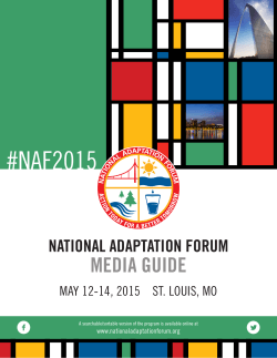national adaptation forum media guide