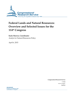 Federal Lands and Natural Resources