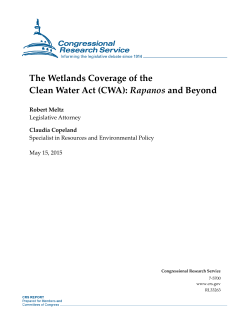 The Wetlands Coverage of the Clean Water Act (CWA)